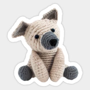 Crochet Wolf Baby Toy Sticker